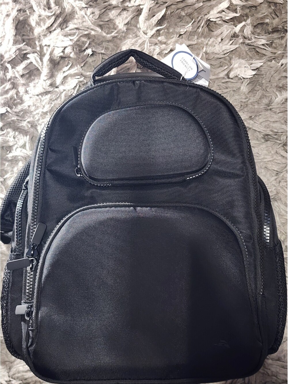 Mochila Tommy Bahama Organizacion Laptop Backpack Negro Bolsillos Redondo
